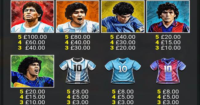 maradona golden goal paytable 1 paytable