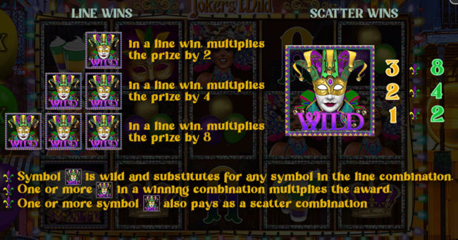 mardi gras jokers wild paytable 1 paytable