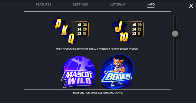 mascot mayhem paytable 2 paytable