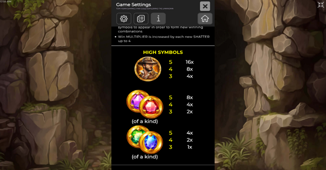 max gold exploring the unknown paytable 1 paytable