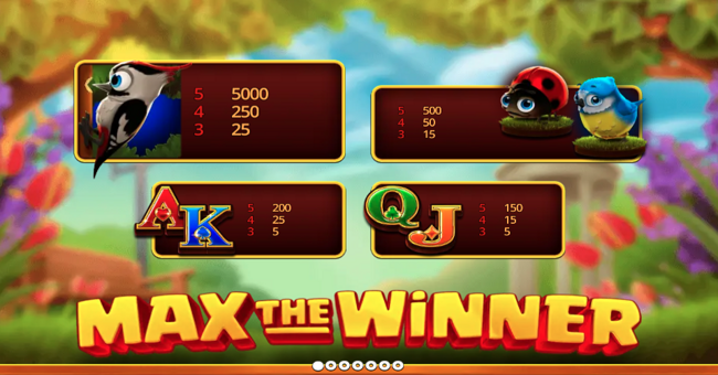 max the winner paytable paytable