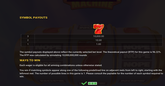 max win machine paytable paytable