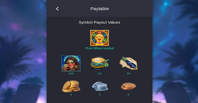 mayan destiny paytable paytable