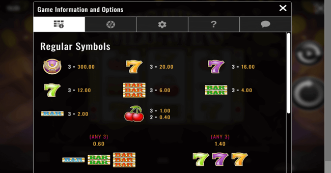 megawins paytable paytable