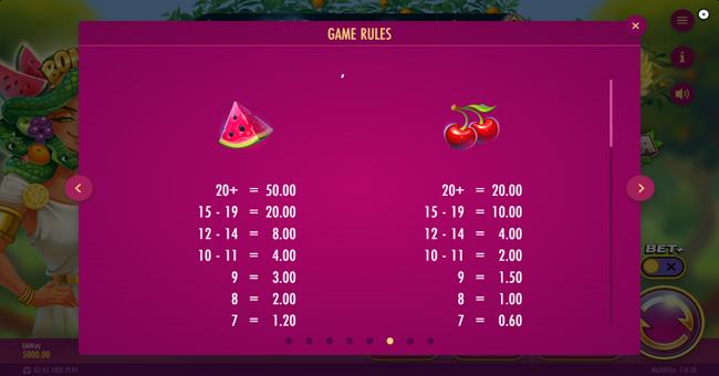 mejuicea paytable 1 paytable