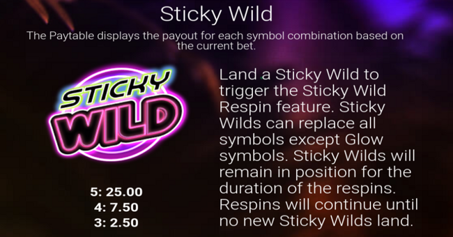 miami glow paytable 2 paytable