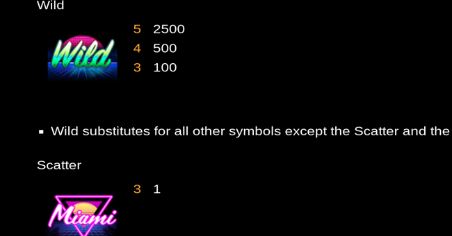 miami jackpots paytable 1 paytable