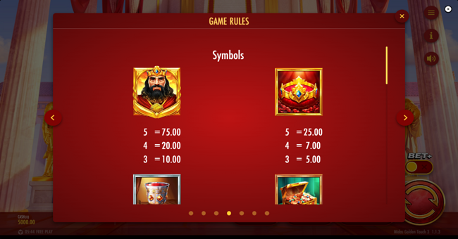 midas golden touch 3 paytable 2 paytable