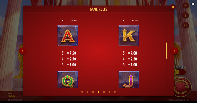 midas golden touch 3 paytable 4 paytable