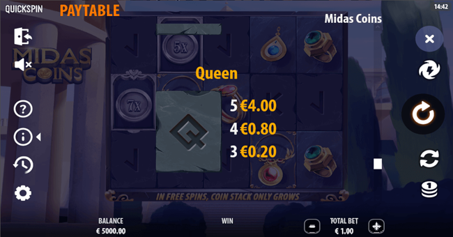 midas golden touch paytable 3 paytable