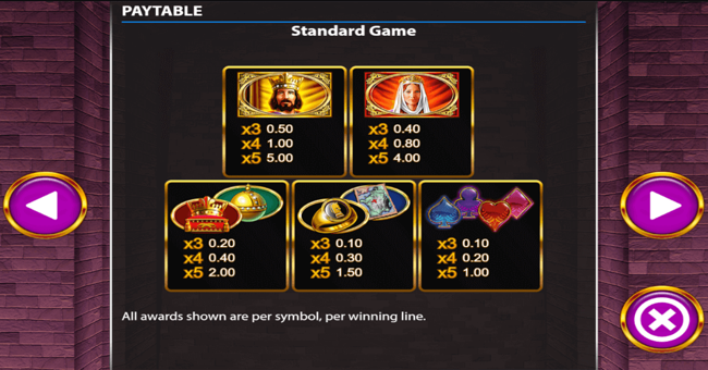 mighty black knight paytable 1 paytable