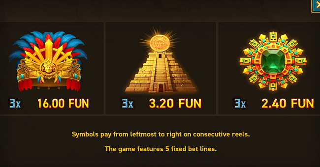 mighty crown empire of gold paytable 1 paytable