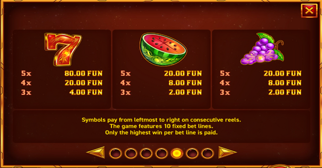 mighty crown legacy of mars paytable 1 paytable