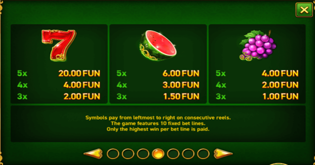 mighty symbols crowns paytable paytable