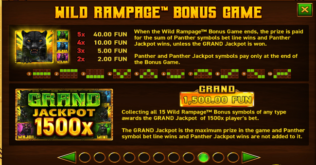 mighty wild panther grand gold edition paytable 1 paytable
