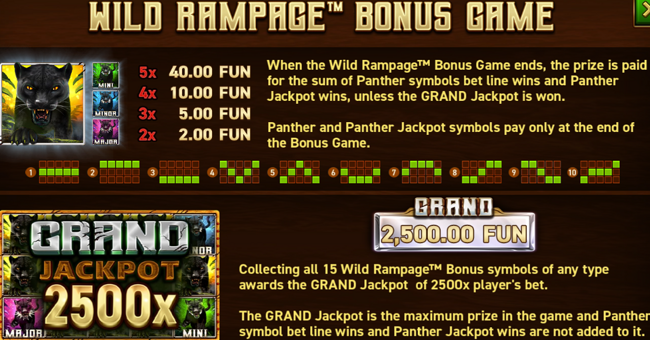 mighty wild panther grand platinum edition paytable 5 paytable