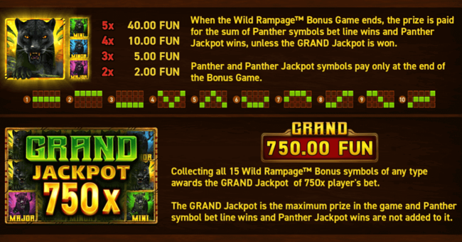 mighty wild panther paytable3 paytable