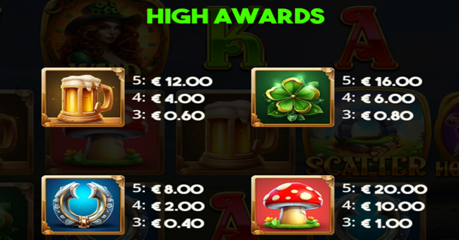 miss rainbow hold and win paytable 1 paytable