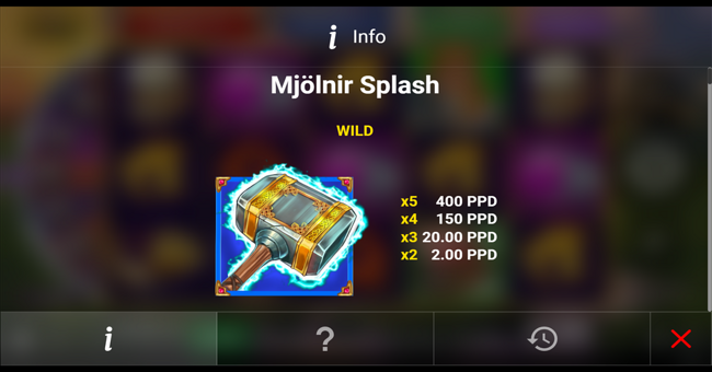 mjolnir splash paytable 1 paytable