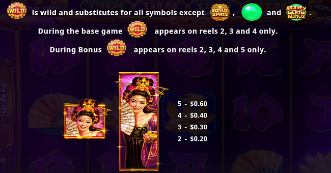 money gong empress paytable 1 paytable