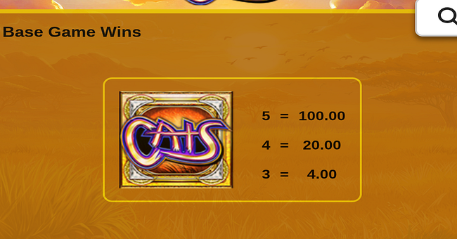 money mania cats paytable 1 paytable