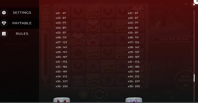 monster blox paytable 6 paytable