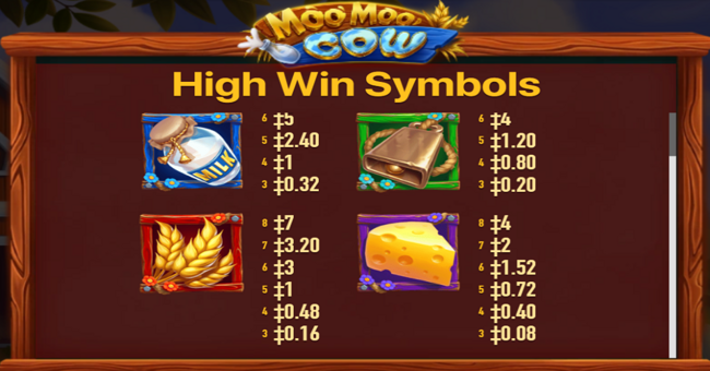 moo moo cow paytable4 paytable
