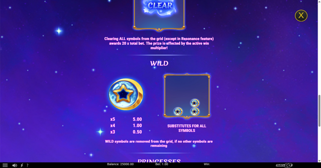 moon princess stargazing paytable 1 paytable