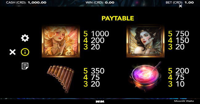 moonlit waltz paytable 1 paytable