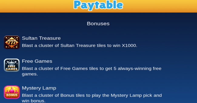 mr djinns wonders paytable 2 paytable