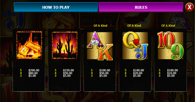 mustang money paytable2 paytable