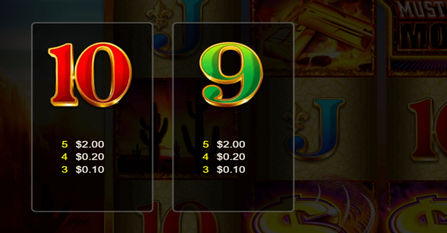 mustang money super paytable 5 paytable
