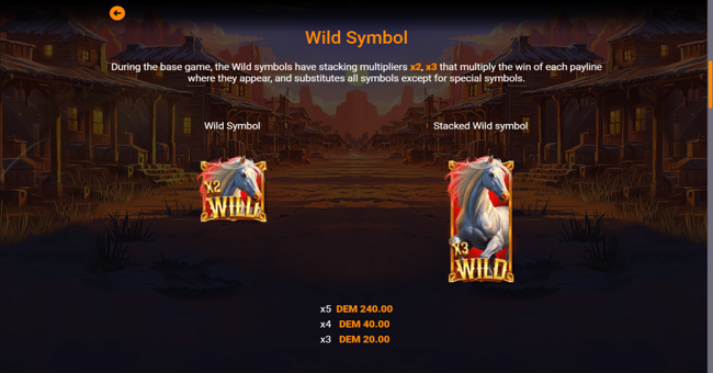 mustang rush paytable 2 paytable