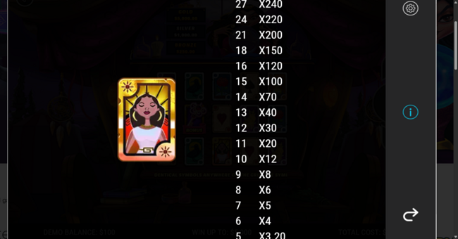 mystery fortune paytable 1 paytable