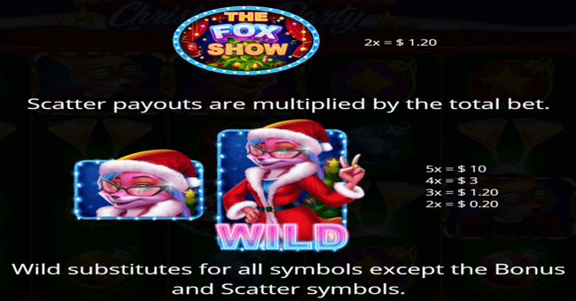 mystery fox christmas party paytable 1 paytable