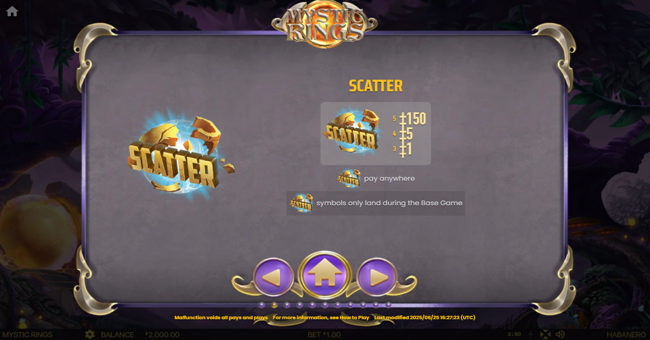 mystic rings paytable 2 paytable