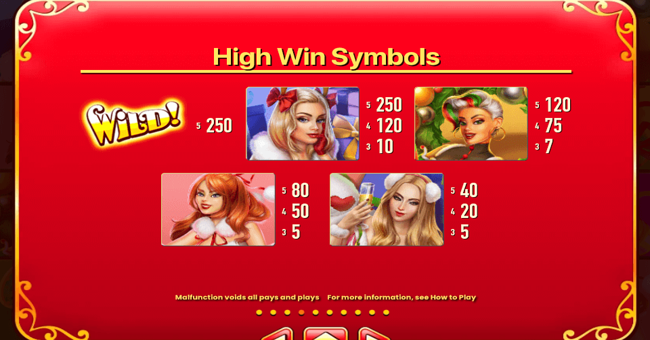 naughty santa 1 paytable