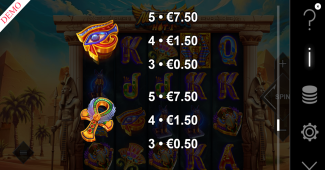 nefertiti hot 1 paytable 2 paytable