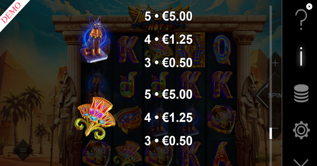 nefertiti hot 1 paytable 3 paytable