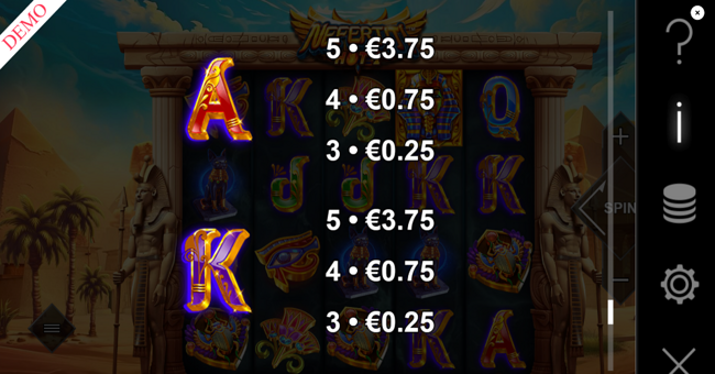 nefertiti hot 1 paytable 4 paytable