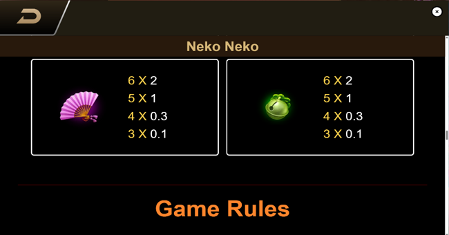 neko neko paytable 3 paytable