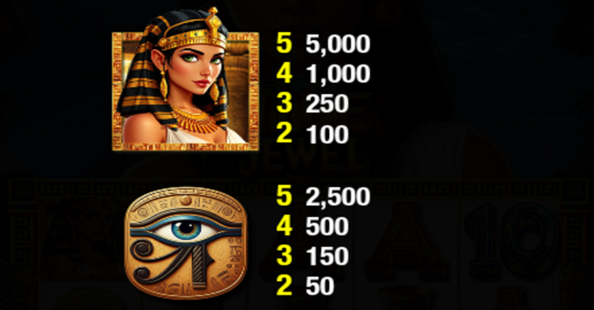 nile jewel paytable 1 paytable