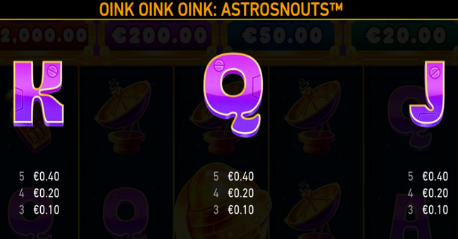 oink oink oink astrosnouts paytable 3 paytable