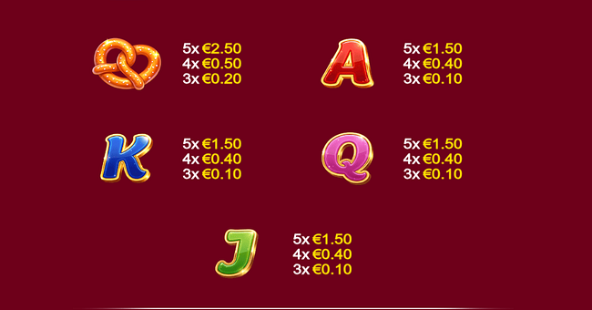 oktober cash paytable 2 paytable