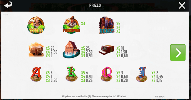 oktober party paytable paytable