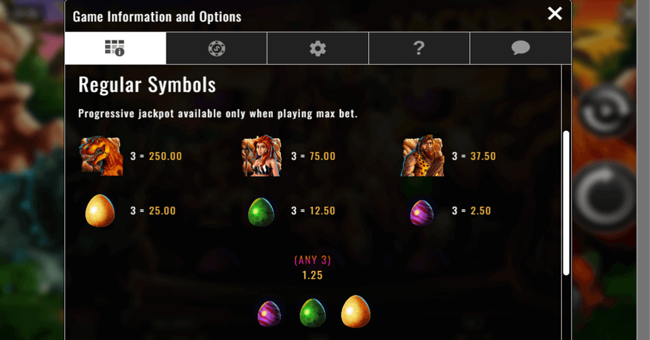 one million reels bc paytable paytable