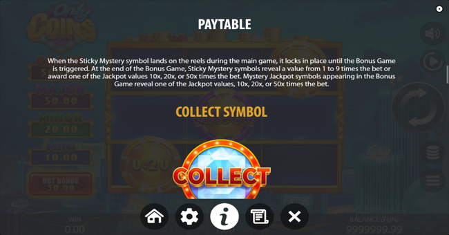only coins paytable 2 paytable