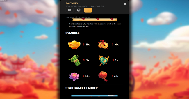 panda rica paytable paytable