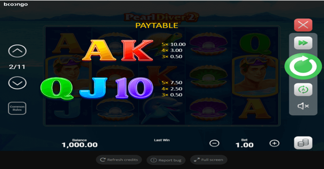 pearl diver 2 paytable2 paytable