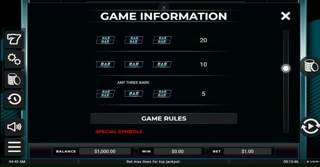 philadelphia eagles jackpots paytable 2 paytable